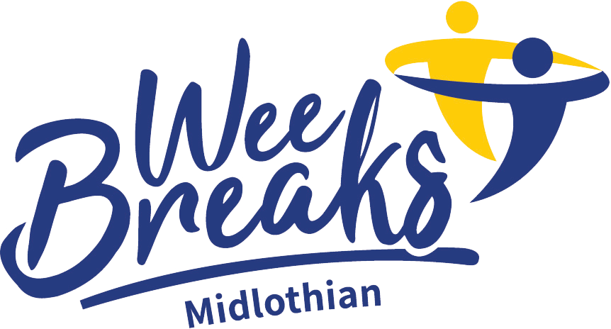 Wee breaks fund Logo in Blue Text