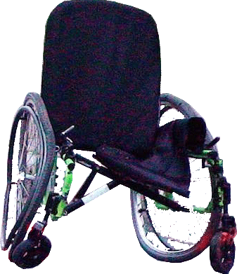 Broken wheelchair