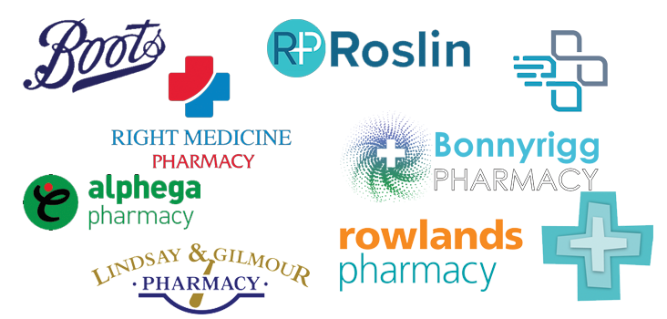 Pharmacy Logo for Boots, Cohens, Lindsay & Gilmour, Lloyds, Rights and Rowlands