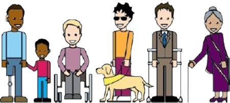 group peope with disabilities