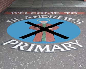Image of the welcome sign at Saint Andrews Primary School