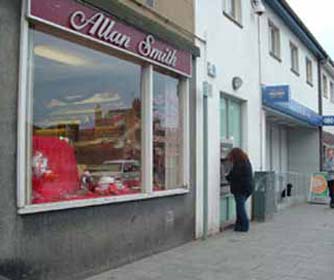 Shops and Bank of Scotland High Street Bonnyrigg