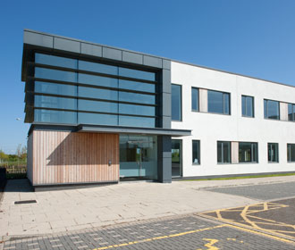 Image of the car park entrance SQA Shawfair business park