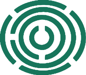 Circular green maze illustration set against a transparent backdrop, showcasing the Disability Information Scotland logo.